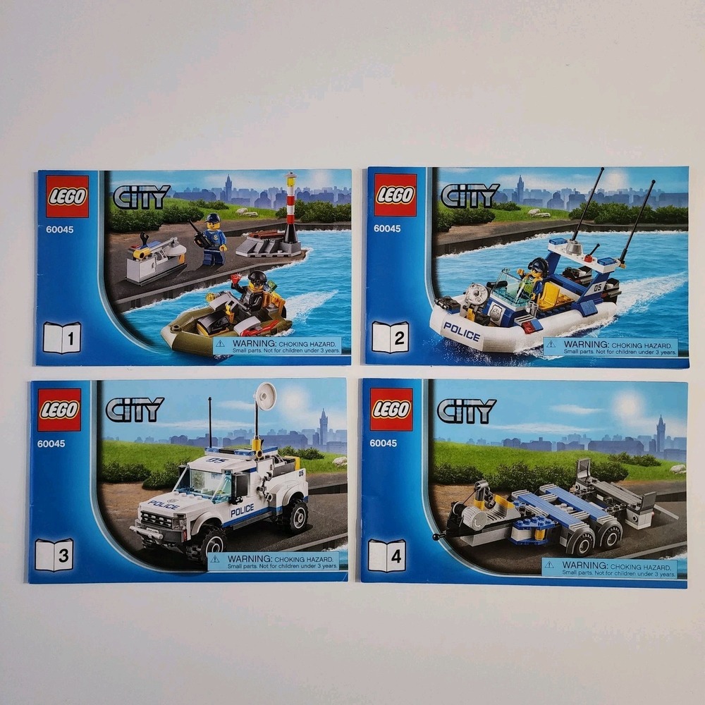 LEGO CITY 60045 Police Patrol Instruction Manuals 1 2 3 4 No Bricks‎